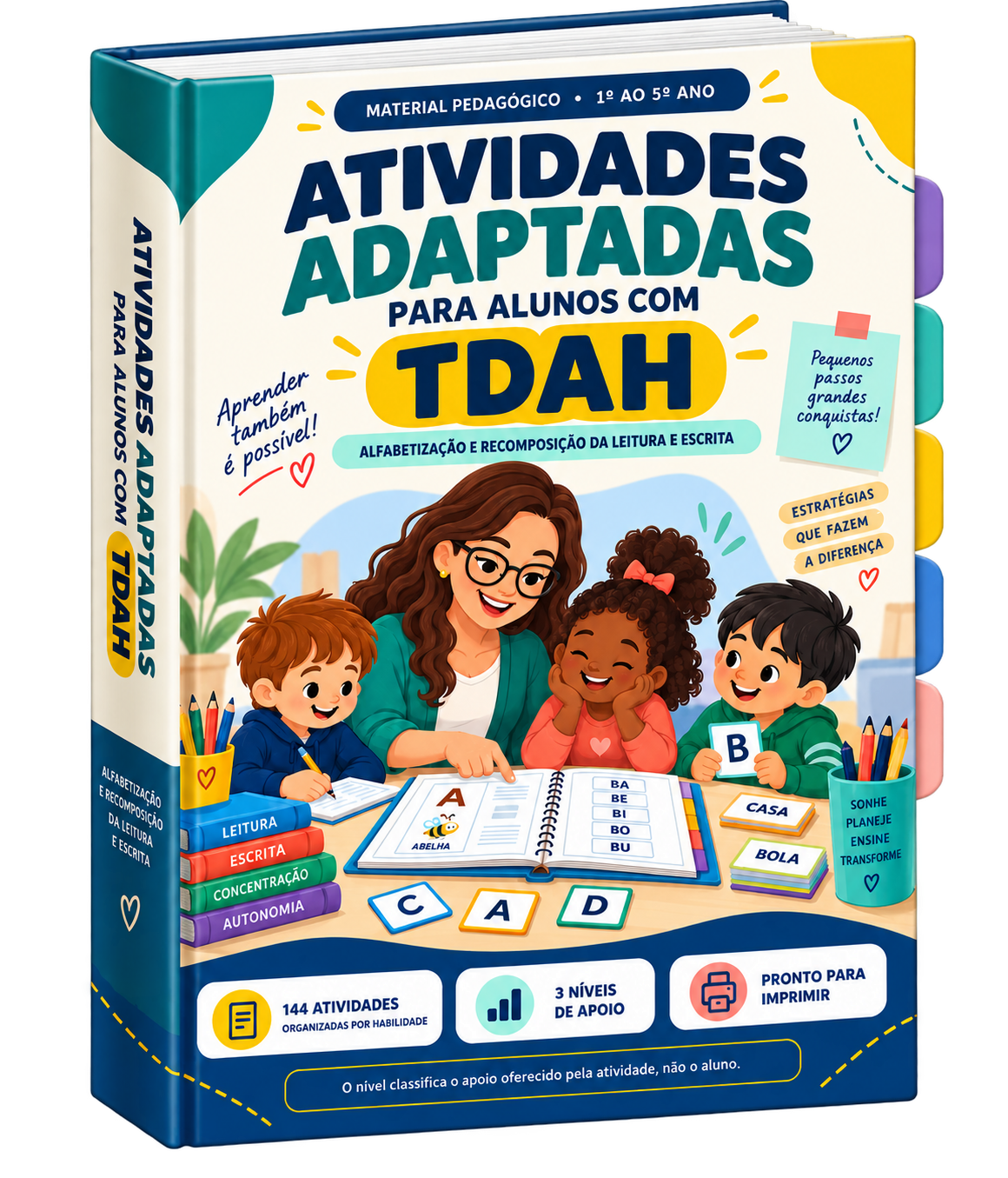 Capa das Atividades Adaptadas para Alunos com TDAH do Plano Essencial